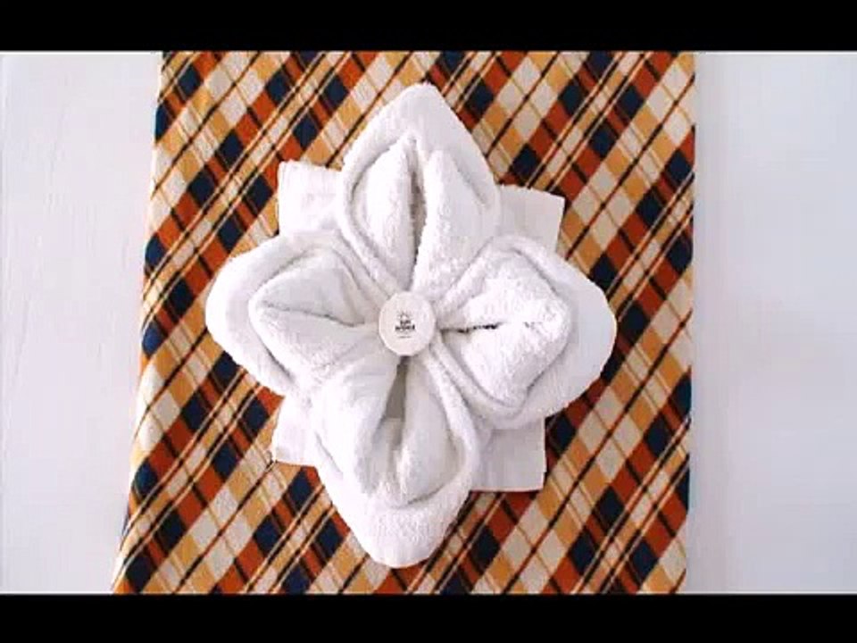 How to fold a flower out of towel
