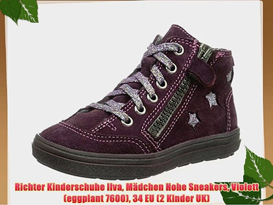Richter Kinderschuhe Ilva M?dchen Hohe Sneakers Violett (eggplant 7600) 34 EU (2 Kinder UK)