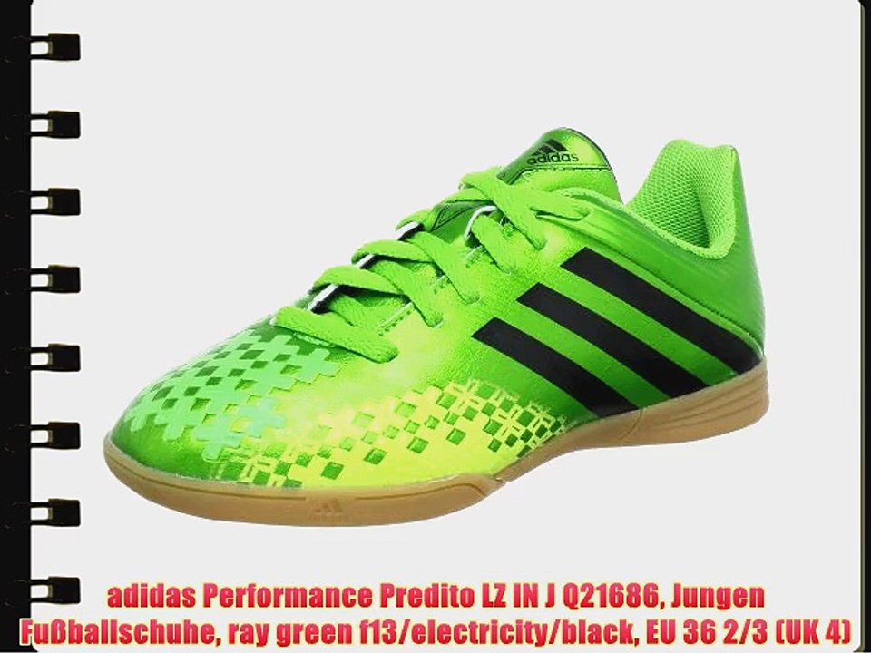 adidas Performance Predito LZ IN J Q21686 Jungen Fu?ballschuhe ray green f13/electricity/black