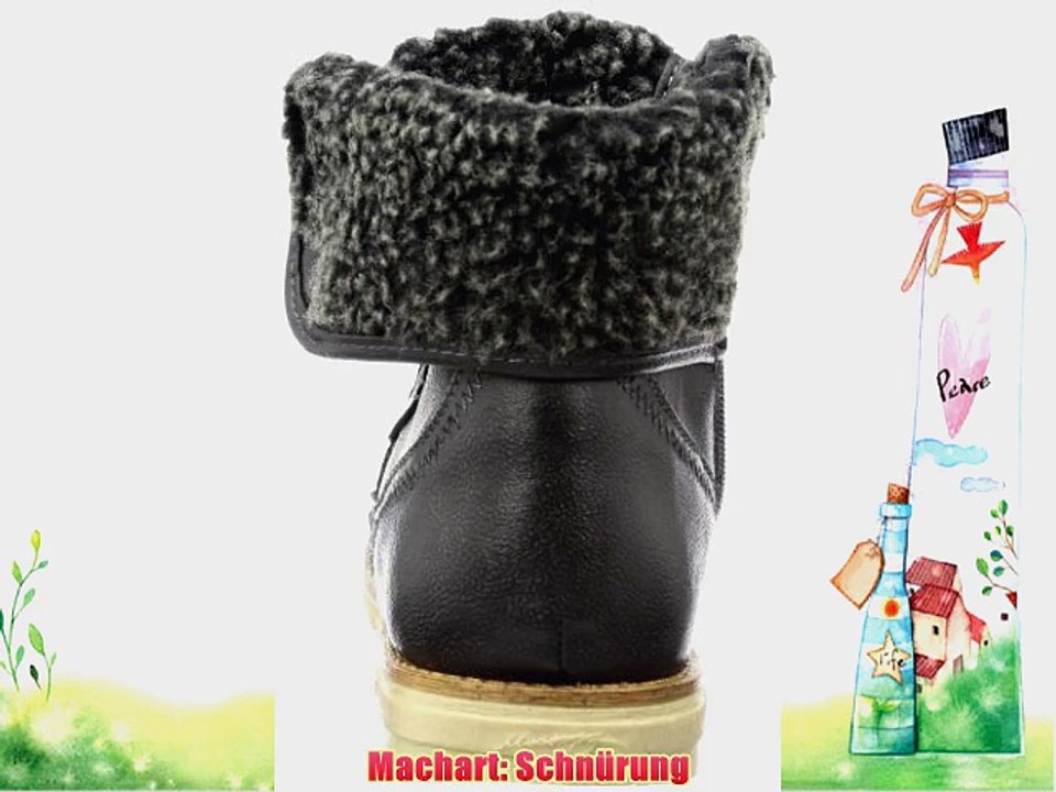 Mustang Schn?r-Booty Unisex-Kinder Kurzschaft Stiefel Schwarz (9 schwarz) 36 EU (3 Kinder UK)