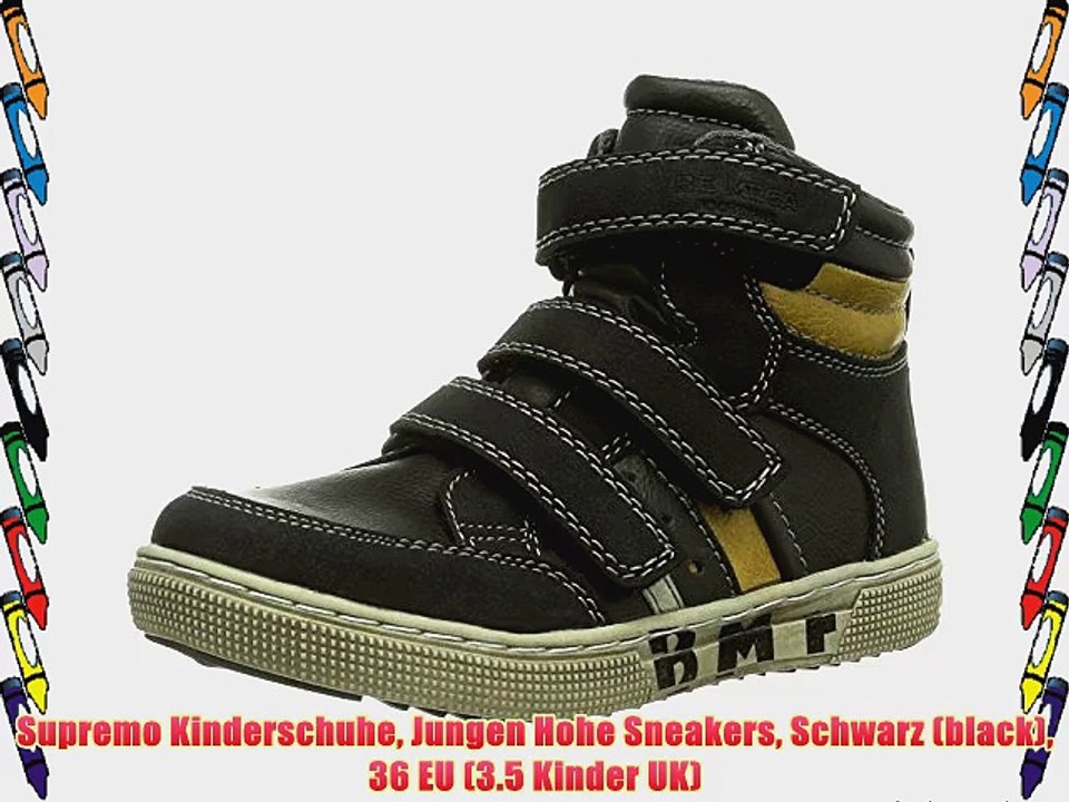 Supremo Kinderschuhe Jungen Hohe Sneakers Schwarz (black) 36 EU (3.5 Kinder UK)