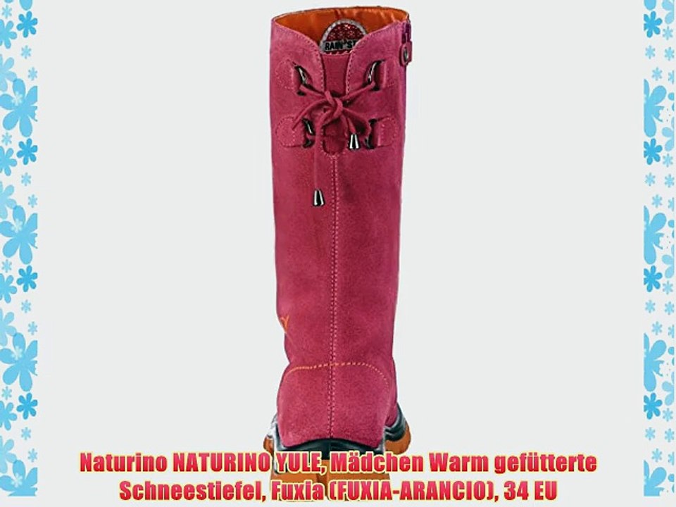 Naturino NATURINO YULE M?dchen Warm gef?tterte Schneestiefel Fuxia (FUXIA-ARANCIO) 34 EU