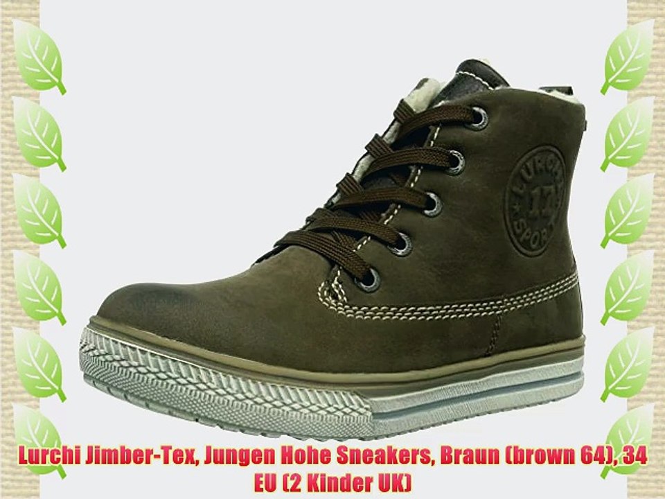 Lurchi Jimber-Tex Jungen Hohe Sneakers Braun (brown 64) 34 EU (2 Kinder UK)