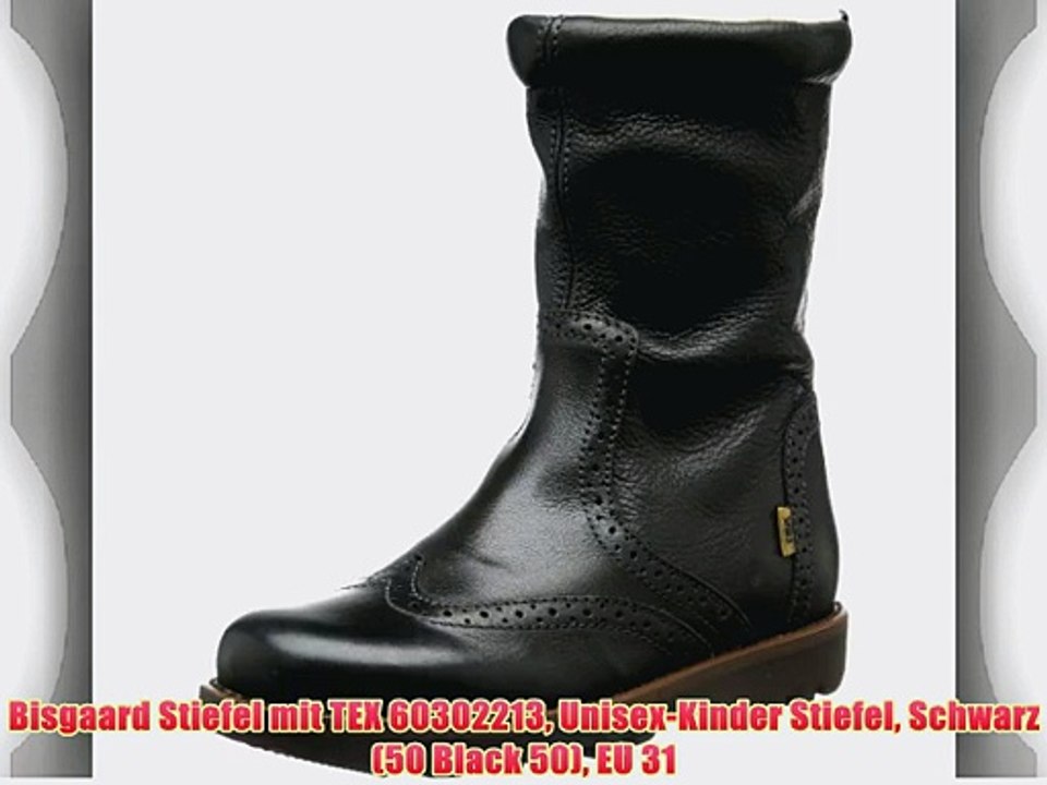 Bisgaard Stiefel mit TEX 60302213 Unisex-Kinder Stiefel Schwarz (50 Black 50) EU 31