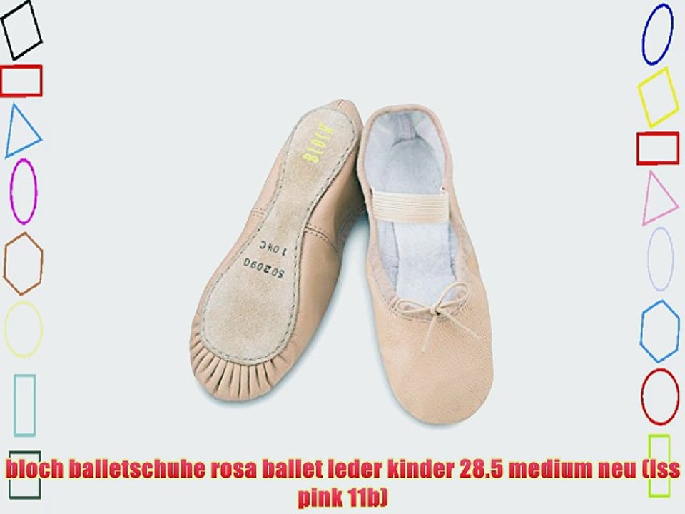 bloch balletschuhe rosa ballet leder kinder 28.5 medium neu (lss pink 11b)