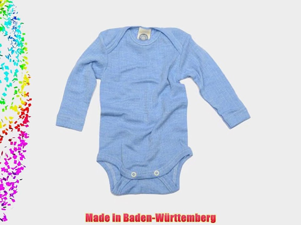 Cosilana Baby Body Spezial Qualit?t 45% kbA Baumwolle 35% kbT Wolle 20% Seide Farbe Blau meliert