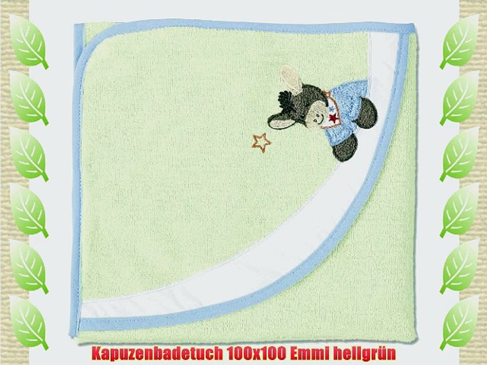 Kapuzenbadetuch 100x100 emmi hellgr?n