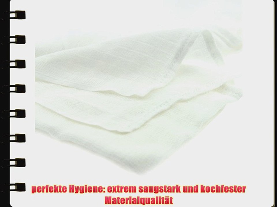 40 x Stoffwindeln 60x80cm WEISS Baumwolle Spuckt?cher Mullwindeln Spucktuch