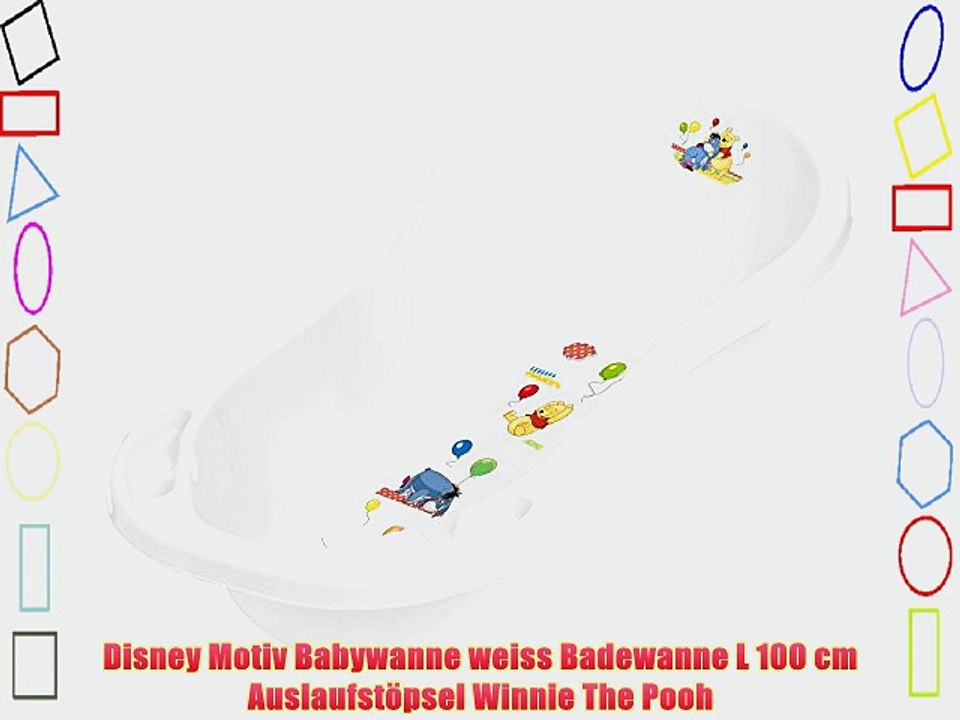 Disney Motiv Babywanne weiss Badewanne L 100 cm Auslaufst?psel Winnie The Pooh