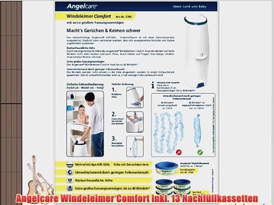 Angelcare Windeleimer Comfort inkl. 13 Nachf?llkassetten