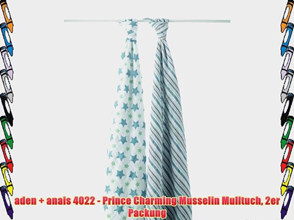 aden   anais 4022 - Prince Charming Musselin Mulltuch 2er Packung