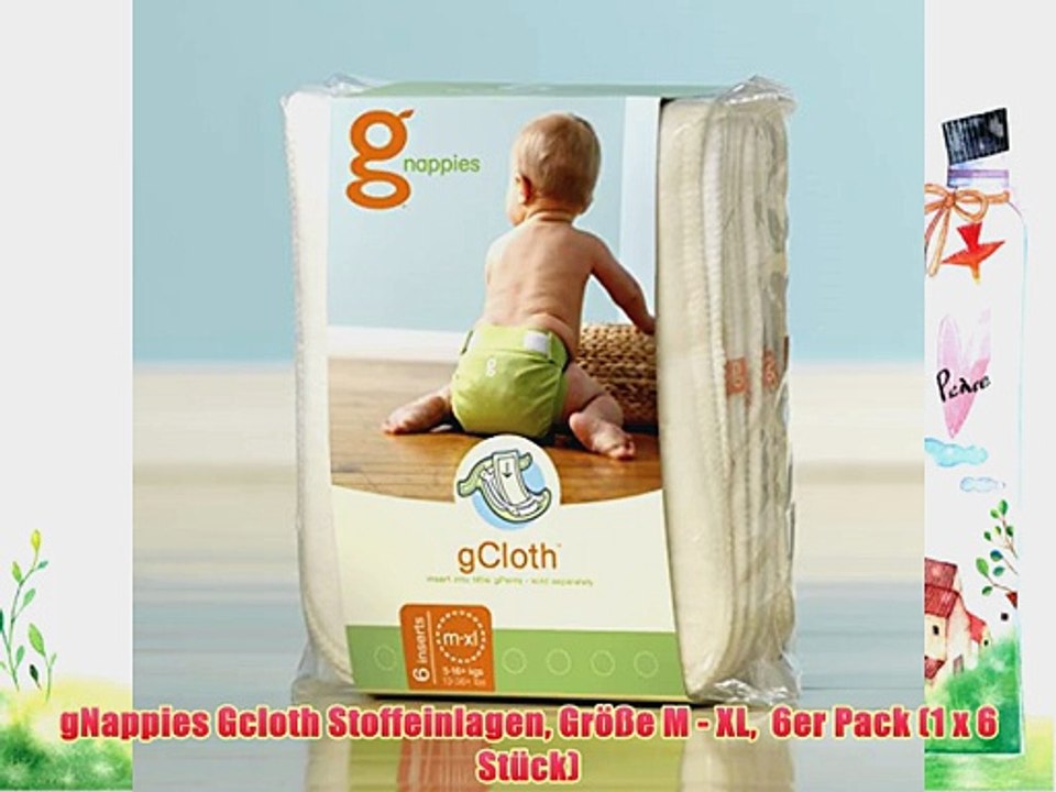 gNappies Gcloth Stoffeinlagen Gr??e M - XL  6er Pack (1 x 6 St?ck)