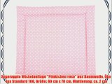 Sugarapple Wickelauflage P?nktchen rosa aus Baumwolle ?ko-tex Standard 100 Gr??e: 80 cm x 70