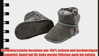 Premium smileBaby Lammfellschuhe Babyschuhe Grau 20