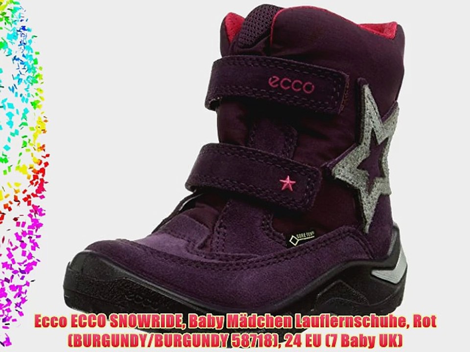Ecco ECCO SNOWRIDE Baby M?dchen Lauflernschuhe Rot (BURGUNDY/BURGUNDY 58718) 24 EU (7 Baby