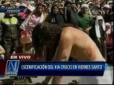Fieles acompañan vía crucis en Ayacucho por Semana Santa (Canal N)