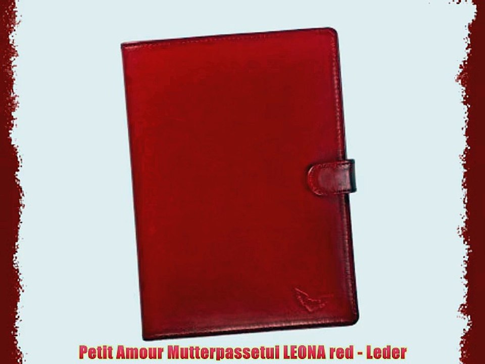 Petit Amour Mutterpassetui LEONA red - Leder