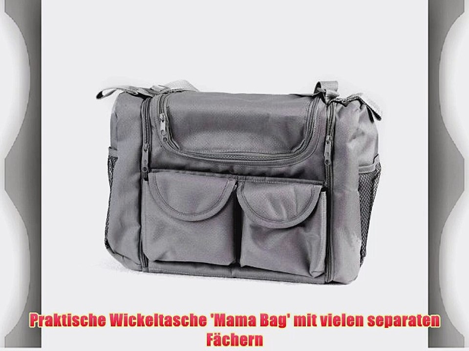 UNITED-KIDS Wickeltasche 'Tasche mit Wickelauflage' 1801-08 rechteckig Grau