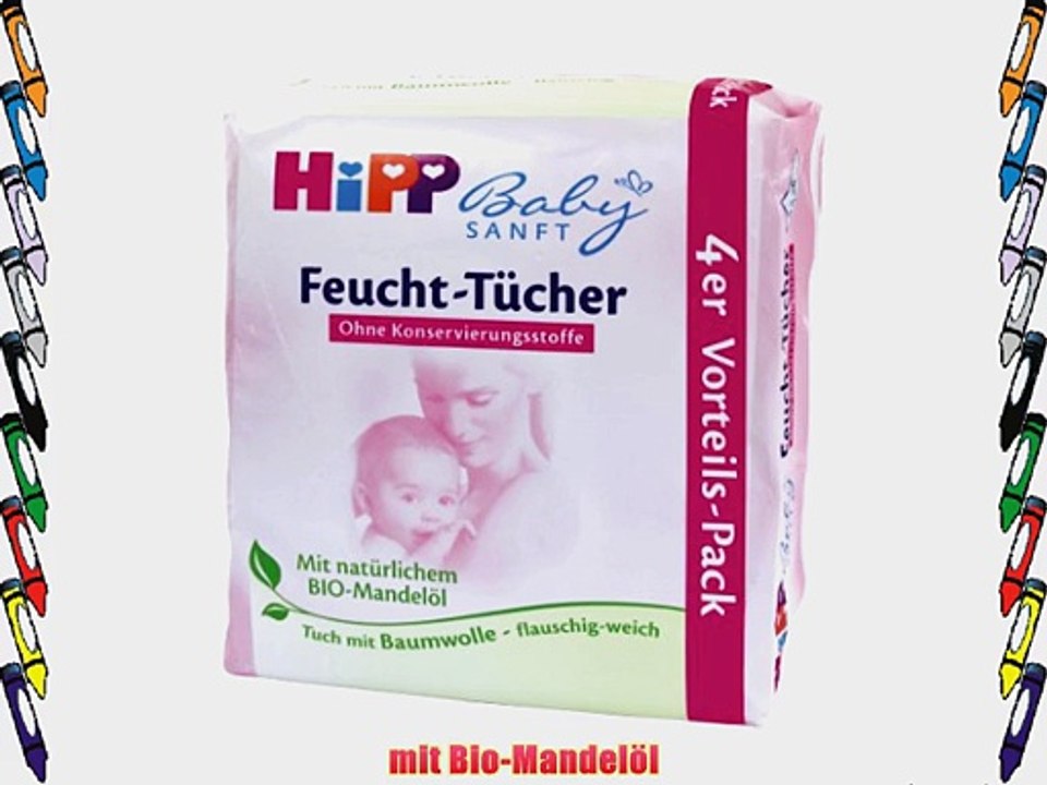 Hipp Babysanft Feucht-T?cher 4x56 4er 3er Pack (3 x 224 T?cher)