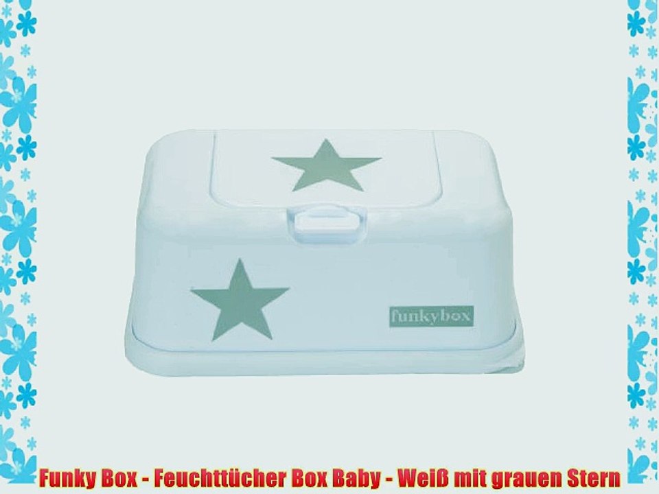 Funky Box - Feuchtt?cher Box Baby - Wei? mit grauen Stern
