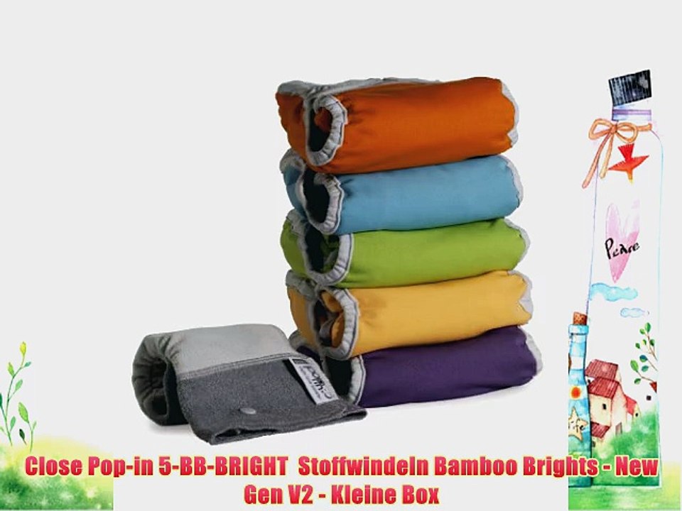 Close Pop-in 5-BB-BRIGHT  Stoffwindeln Bamboo Brights - New Gen V2 - Kleine Box