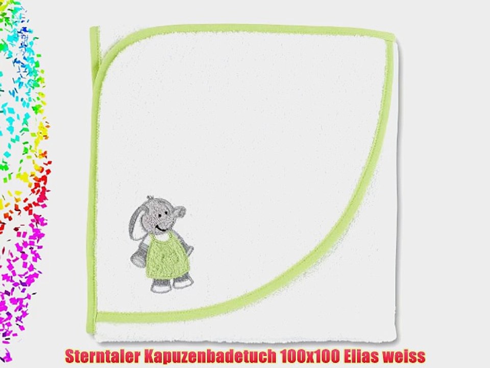 Sterntaler Kapuzenbadetuch 100x100 Elias weiss