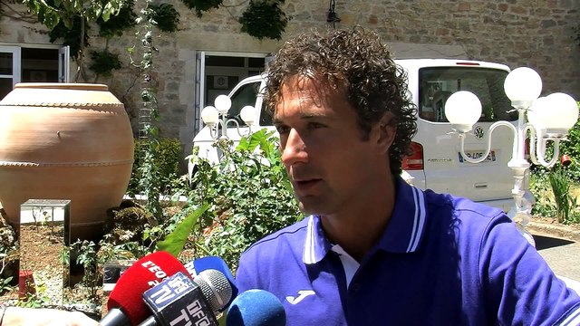 Conférence de presse de Pantxi Sirieix en stage à Rodez