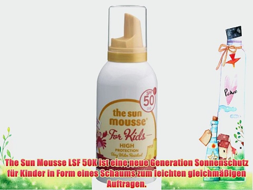 the sun mousse Kinder Baby parf?mfrei parabenfrei Sonnenschutz-Schaum LSF50 150 m l