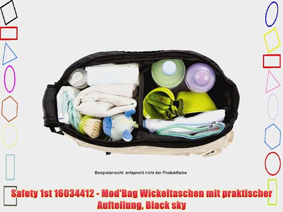 Safety 1st 16034412 - Mod'Bag Wickeltaschen mit praktischer Aufteilung Black sky