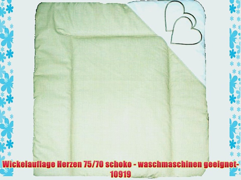 Wickelauflage Herzen 75/70 schoko - waschmaschinen geeignet-10919