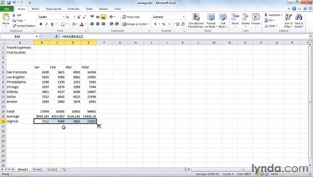 MS Excell Working with numbers in columns