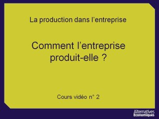 1ere eco chap 2 Comment l'entreprise produit-elle ? (1)