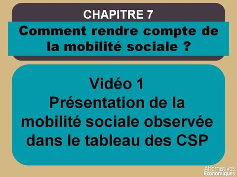 Term chap 7 Présentation de la mobilité sociale observée dans le tableau des CSP-extrait
