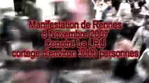 manifestation contre la lru rennes 8 novembre 2007