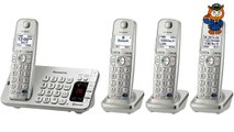 Panasonic KX-TGE274S Link2Cell Bluetooth Enabled Phone with Answering Machine & 4 Cordless Handsets