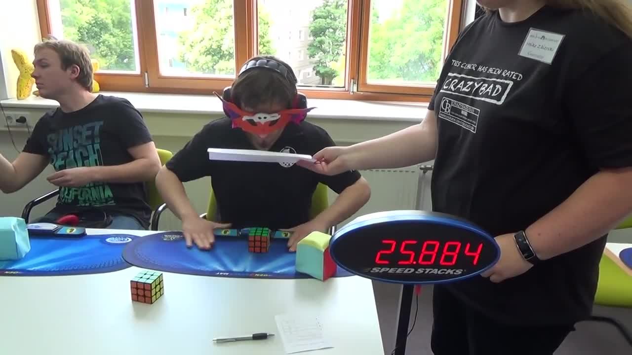 World Record: Solving a Rubik's Cube blindfolded