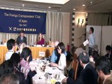 Kalon Tripa in Japan addressing at Foreign Correspondents Club April 2, 2012