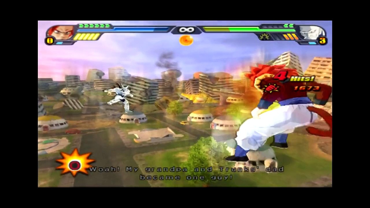 Dragon Ball Z Budokai Tenkaichi 3 Goku, Vegeta, Gogeta SSJ4 and Kid Goku Vs. Omega Shenron