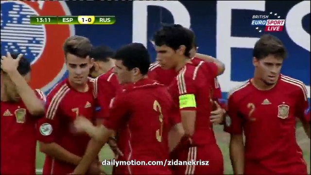 1-0 Mayoral Fantastic Goal | Spain v. Russia - Euro U19 Championship 10.07.2015