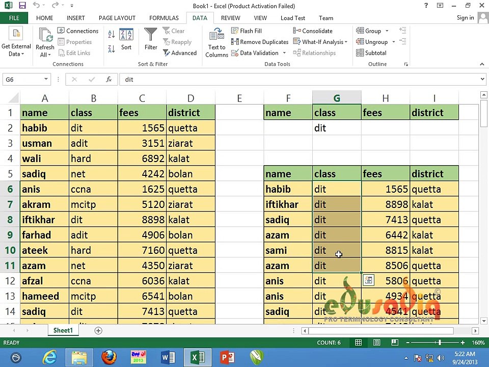 Microsoft Excel 2013# Create a Database Using Macro Option