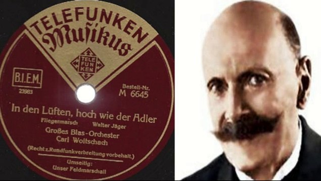 In den Lüften, hoch wie der Adler Fliegermarsch Walter Jäger Grosses Blas-Orchester Carl Woitschach