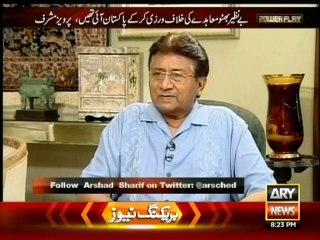 Do you regret letting Nawaz Sharif go abroad? Anchor asks Musharraf