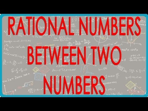 1 Finding rational numbers between two numbers