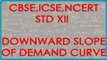 Demand  - Reason for downward slope of Demand curve - - Economics for Class XII - CBSE, ICSE, NCERT