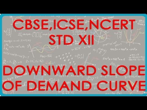 Demand - Reason for downward slope of Demand curve - - Economics for Class XII - CBSE, ICSE, NCERT