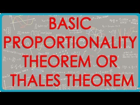 Basic Proportionality Theorem or Thales Theorem