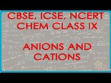 Ions and Types of Ions - Anion and Cation - Chemistry Class IX CBSE, ICSE, NCERT