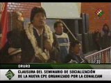 Evo Morales clausura del seminario de socialización de la nueva cpe organizado por la Conalcam en Oruro - 04 Oct 2008 1/2