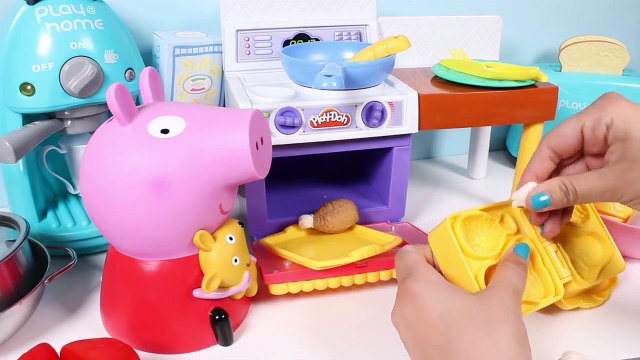 Peppa Pig Chef Play Doh Meal Makin Kitchen Playset Playdoh Oven Cooking Playset Toy Videos