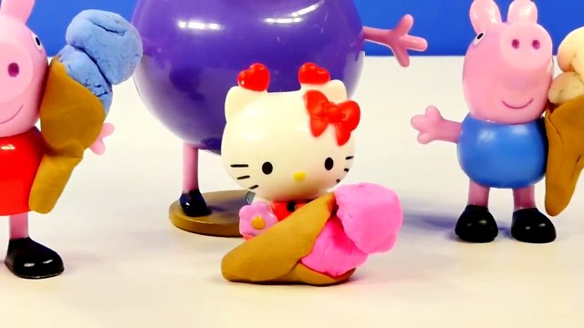 Peppa Pig Grandpa Dogs Tow Truck Wrecker Play Doh Ice Cream with Peppas Family